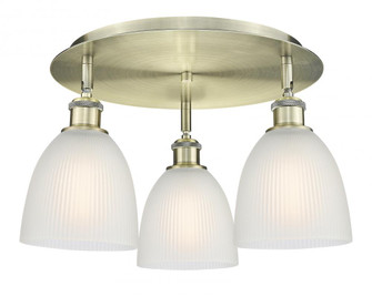 Castile - 3 Light - 18 inch - Antique Brass - Semi-Flush Mount (3442|516-3C-AB-G381)