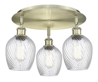 Salina - 3 Light - 18 inch - Antique Brass - Semi-Flush Mount (3442|516-3C-AB-G292)
