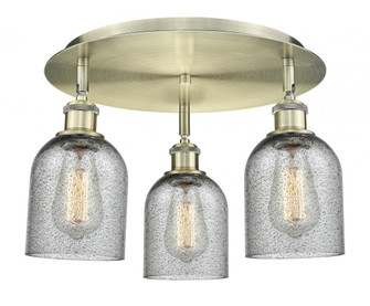 Caledonia - 3 Light - 17 inch - Antique Brass - Semi-Flush Mount (3442|516-3C-AB-G257)