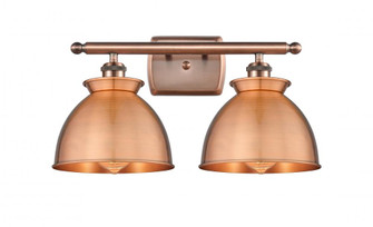 Adirondack - 2 Light - 18 inch - Antique Copper - Bath Vanity Light (3442|516-2W-AC-M14-AC)