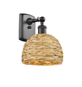 Woven Rattan - 1 Light - 8 inch - Oil Rubbed Bronze - Sconce (3442|516-1W-OB-RBD-8-NAT)
