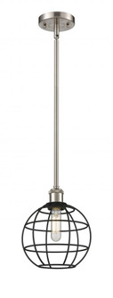 Lake Placid - 1 Light - 8 inch - Satin Nickel - Mini Pendant (3442|516-1S-SN-CE-8-BK)