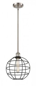 Lake Placid - 1 Light - 10 inch - Satin Nickel - Mini Pendant (3442|516-1S-SN-CE-10-BK)