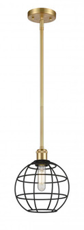 Lake Placid - 1 Light - 8 inch - Satin Gold - Mini Pendant (3442|516-1S-SG-CE-8-BK)