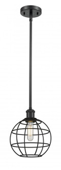 Lake Placid - 1 Light - 8 inch - Matte Black - Mini Pendant (3442|516-1S-BK-CE-8-BK)