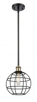 Lake Placid - 1 Light - 8 inch - Black Antique Brass - Mini Pendant (3442|516-1S-BAB-CE-8-BK)