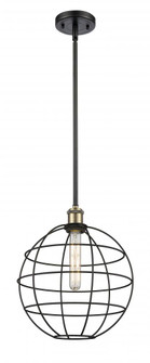 Lake Placid - 1 Light - 12 inch - Black Antique Brass - Mini Pendant (3442|516-1S-BAB-CE-12-BK)