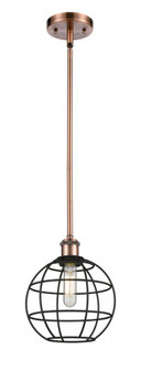 Lake Placid - 1 Light - 8 inch - Antique Copper - Mini Pendant (3442|516-1S-AC-CE-8-BK)
