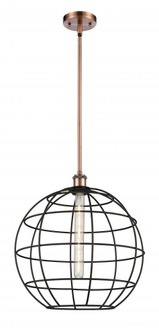 Lake Placid - 1 Light - 16 inch - Antique Copper - Mini Pendant (3442|516-1S-AC-CE-16-BK)