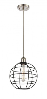 Lake Placid - 1 Light - 10 inch - Satin Nickel - Mini Pendant (3442|516-1P-SN-CE-10-BK)