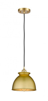 Adirondack - 1 Light - 8 inch - Satin Gold - Cord hung - Mini Pendant (3442|516-1P-SG-M14-SG)