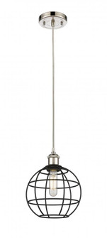 Lake Placid - 1 Light - 8 inch - Polished Nickel - Mini Pendant (3442|516-1P-PN-CE-8-BK)