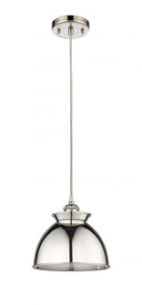 Adirondack - 1 Light - 8 inch - Polished Nickel - Cord hung - Mini Pendant (3442|516-1P-PN-M14-PN)