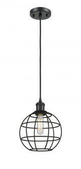 Lake Placid - 1 Light - 8 inch - Matte Black - Mini Pendant (3442|516-1P-BK-CE-8-BK)