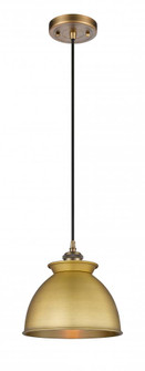 Adirondack - 1 Light - 8 inch - Brushed Brass - Cord hung - Mini Pendant (3442|516-1P-BB-M14-BB)