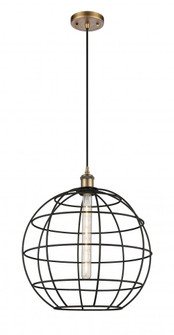 Lake Placid - 1 Light - 16 inch - Brushed Brass - Mini Pendant (3442|516-1P-BB-CE-16-BK)