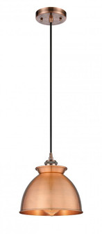 Adirondack - 1 Light - 8 inch - Antique Copper - Cord hung - Mini Pendant (3442|516-1P-AC-M14-AC)