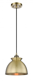 Adirondack - 1 Light - 8 inch - Antique Brass - Cord hung - Mini Pendant (3442|516-1P-AB-M14-AB)