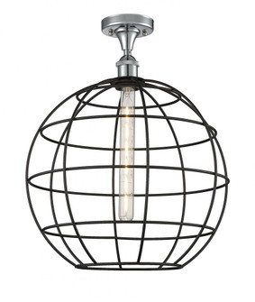 Lake Placid - 1 Light - 16 inch - Polished Chrome - Semi-Flush Mount (3442|516-1C-PC-CE-16-BK)