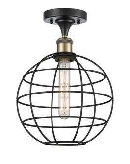 Lake Placid - 1 Light - 10 inch - Black Antique Brass - Semi-Flush Mount (3442|516-1C-BAB-CE-10-BK)