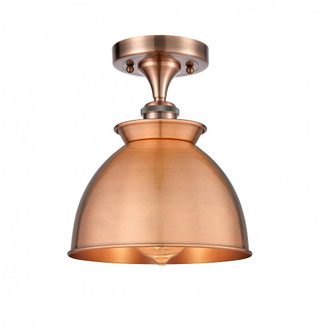 Adirondack - 1 Light - 8 inch - Antique Copper - Semi-Flush Mount (3442|516-1C-AC-M14-AC)