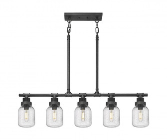 Somers - 5 Light - 43 inch - Weathered Zinc - Linear Pendant (3442|472-5I-WZ-G472-6SDY)