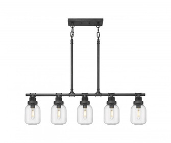 Somers - 5 Light - 43 inch - Weathered Zinc - Linear Pendant (3442|472-5I-WZ-G472-6CL)