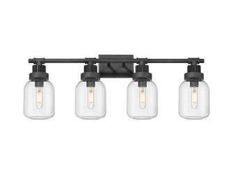 Somers - 4 Light - 33 inch - Weathered Zinc - Bath Vanity Light (3442|472-4W-WZ-G472-6CL)