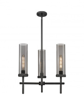 Lincoln - 3 Light - 21 inch - Matte Black - Pendant (3442|471-3CR-BK-G471-12SM)