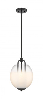 Fall Brook - 3 Light - 10 inch - Matte Black - Pendant (3442|453-3P-BK-G453-10WCL)