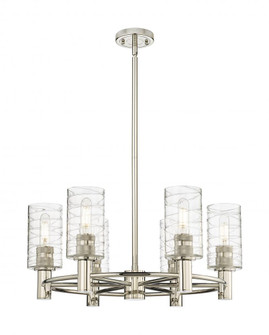 Crown Point - 6 Light - 24 inch - Polished Nickel - Chandelier (3442|434-6CR-PN-G434-7DE)