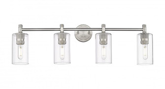 Crown Point - 4 Light - 34 inch - Satin Nickel - Bath Vanity Light (3442|434-4W-SN-G434-7CL)