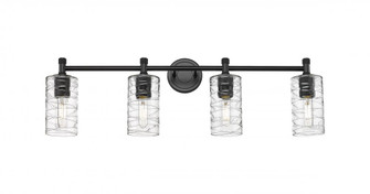 Crown Point - 4 Light - 34 inch - Matte Black - Bath Vanity Light (3442|434-4W-BK-G434-7DE)