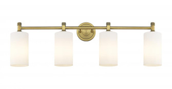 Crown Point - 4 Light - 34 inch - Brushed Brass - Bath Vanity Light (3442|434-4W-BB-G434-7WH)