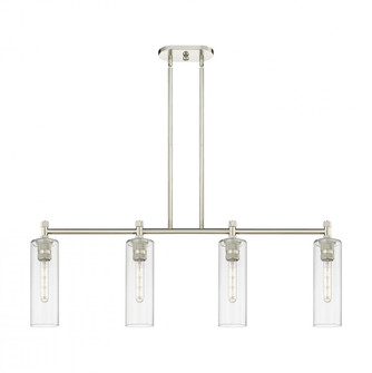 Crown Point - 4 Light - 44 inch - Polished Nickel - Island Light (3442|434-4I-PN-G434-12CL)