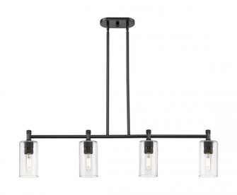 Crown Point - 4 Light - 44 inch - Matte Black - Island Light (3442|434-4I-BK-G434-7SDY)