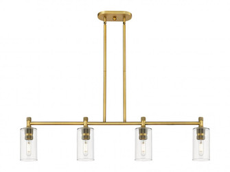 Crown Point - 4 Light - 44 inch - Brushed Brass - Island Light (3442|434-4I-BB-G434-7CL)