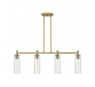 Crown Point - 4 Light - 44 inch - Brushed Brass - Island Light (3442|434-4I-BB-G434-12DE)