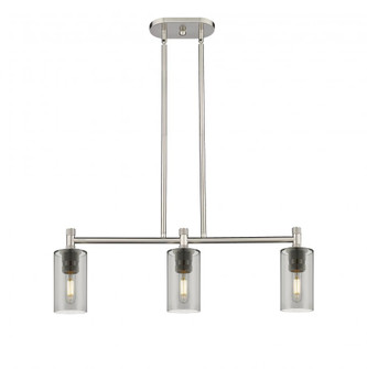Crown Point - 3 Light - 31 inch - Satin Nickel - Island Light (3442|434-3I-SN-G434-7SM)