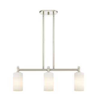 Crown Point - 3 Light - 31 inch - Polished Nickel - Island Light (3442|434-3I-PN-G434-7WH)