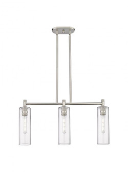 Crown Point - 3 Light - 31 inch - Satin Nickel - Island Light (3442|434-3I-SN-G434-12CL)