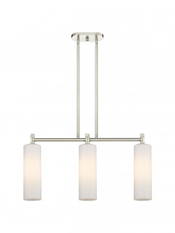 Crown Point - 3 Light - 31 inch - Polished Nickel - Island Light (3442|434-3I-PN-G434-12WH)