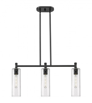 Crown Point - 3 Light - 31 inch - Matte Black - Island Light (3442|434-3I-BK-G434-12SDY)