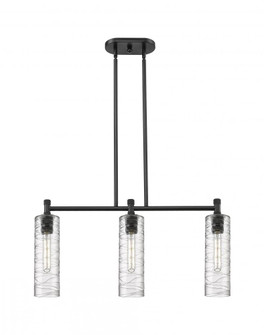 Crown Point - 3 Light - 31 inch - Matte Black - Island Light (3442|434-3I-BK-G434-12DE)