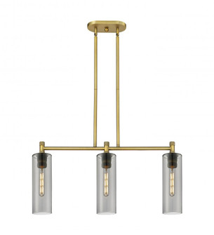 Crown Point - 3 Light - 31 inch - Brushed Brass - Island Light (3442|434-3I-BB-G434-12SM)