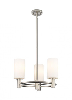 Crown Point - 3 Light - 18 inch - Satin Nickel - Pendant (3442|434-3CR-SN-G434-7WH)