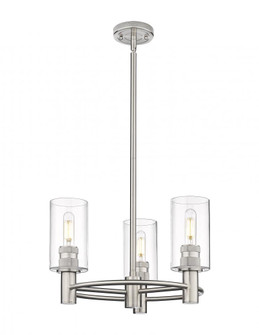 Crown Point - 3 Light - 18 inch - Satin Nickel - Pendant (3442|434-3CR-SN-G434-7CL)