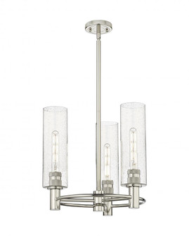 Crown Point - 3 Light - 18 inch - Polished Nickel - Pendant (3442|434-3CR-PN-G434-12SDY)