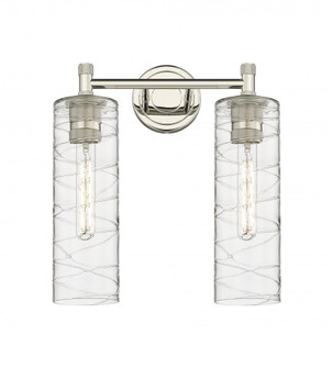Crown Point - 2 Light - 14 inch - Polished Nickel - Bath Vanity Light (3442|434-2W-PN-G434-12DE)