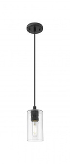 Crown Point - 1 Light - 5 inch - Matte Black - Cord Hung - Pendant (3442|434-1P-BK-G434-7CL)